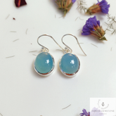 Blue Chalcedony Earrings, 925 Sterling Silver Chalcedony Drop Earrings, Gemstone Dangle Earrings, Wedding Bridal Earrings, Designer Earring